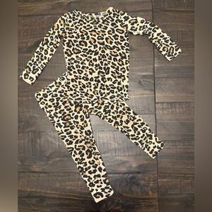 Posh peanut Lana leopard 18-24 bamboo pajamas